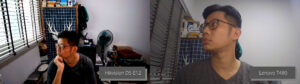 Image quality between Hikvision DS-E12 webcam and Lenovo T480 webcam