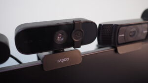 Rapoo C280 budget webcam mounted on monitor
