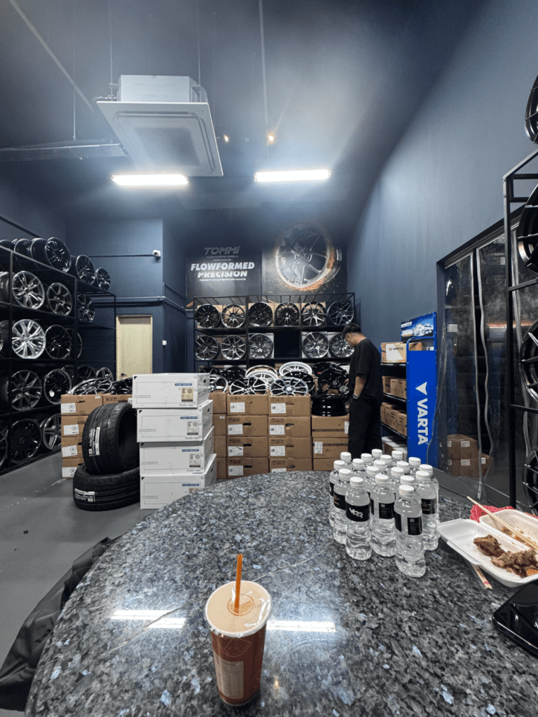 other than a wide range of car tyres and rims, they also have a comfortable waiting area (at Mrrjestic Tyres)