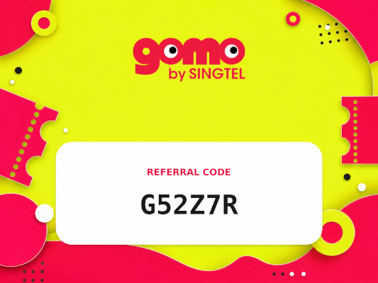 Gomo by Singtel referral code G52Z7R for Grab voucher reward